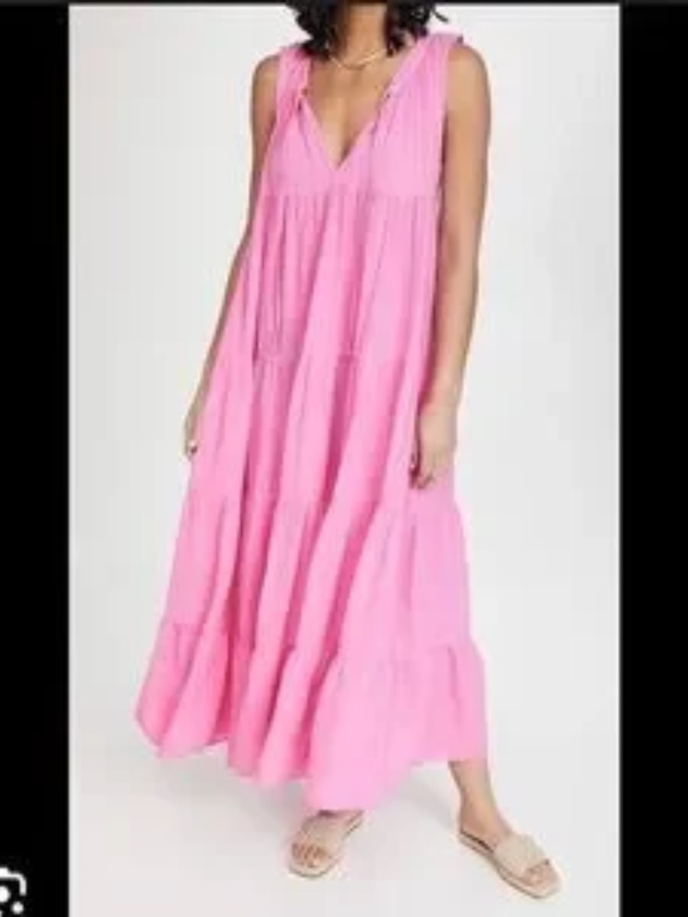 9seed lighthouse sleeveless beach maxi ruched peony beach dress 100% cotton